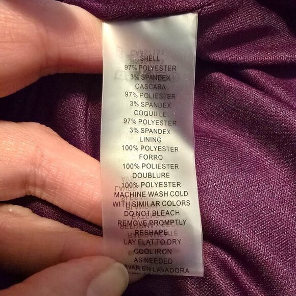 Vince Camuto Plum Sleeveless Bow Neck Crepe Fit and Flare Dress Sz 8 - Picture 9 of 11